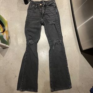 BDG Stretch High-Rise Flare Black Jeans